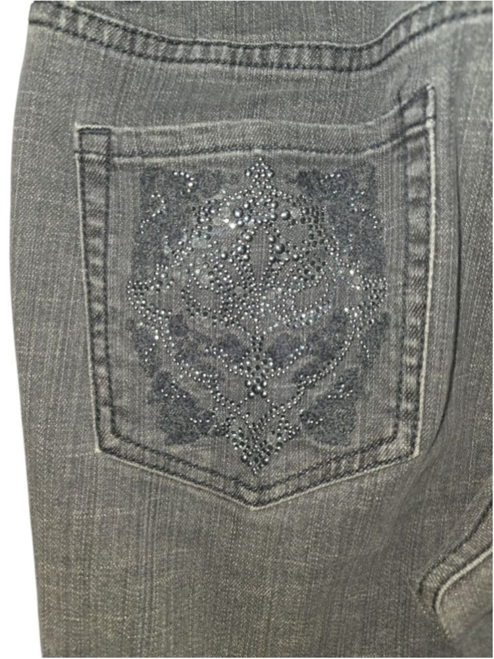Women's Chico's Gray Boot Cut Jeans Size 00 #52 - Picture 7 of 11
